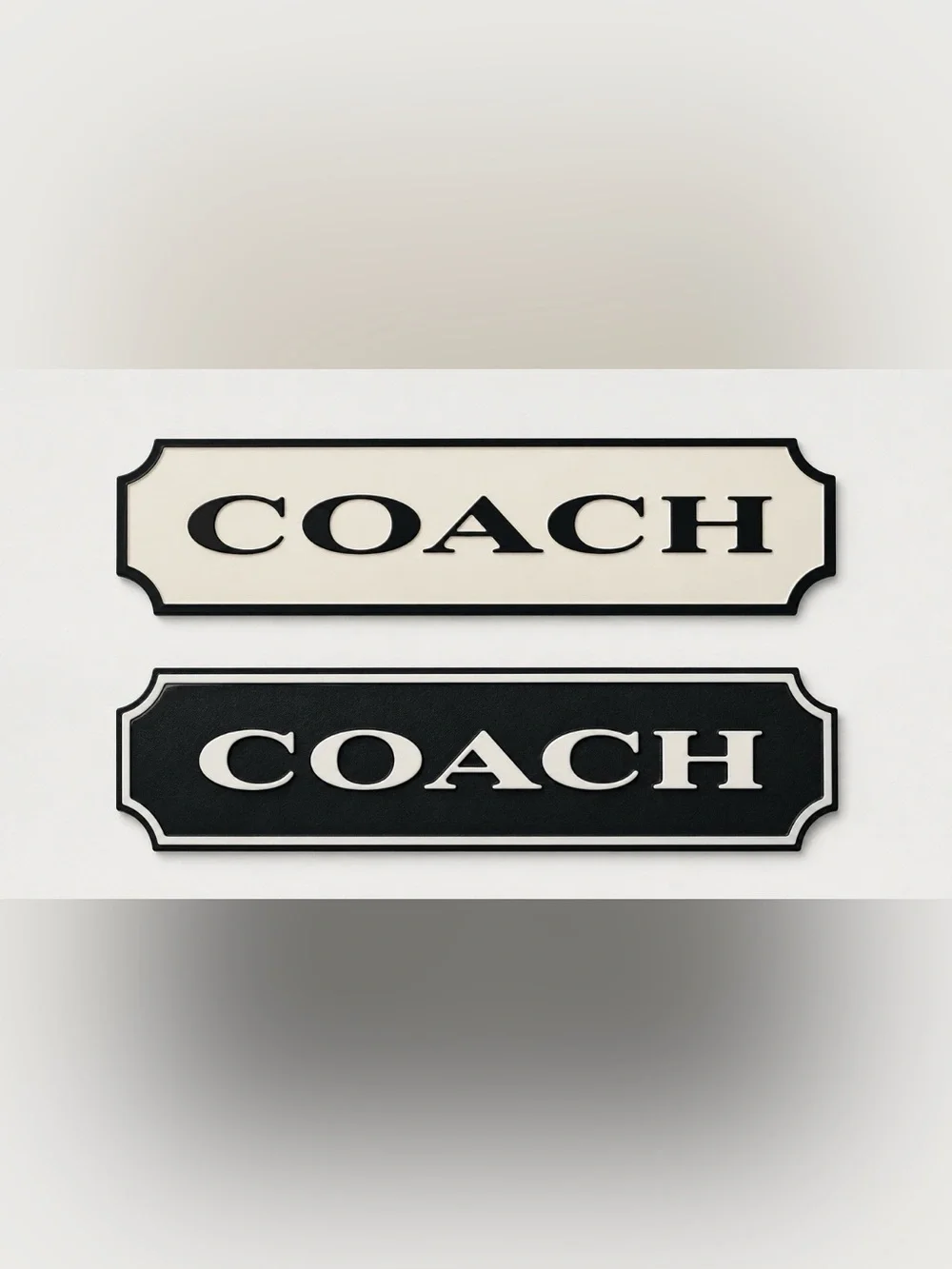 Inspired 3D Printed Sign Black and White Raised Logo Wall Plaques